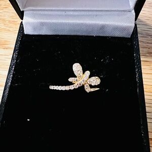 14K Gold Dragonfly Ring